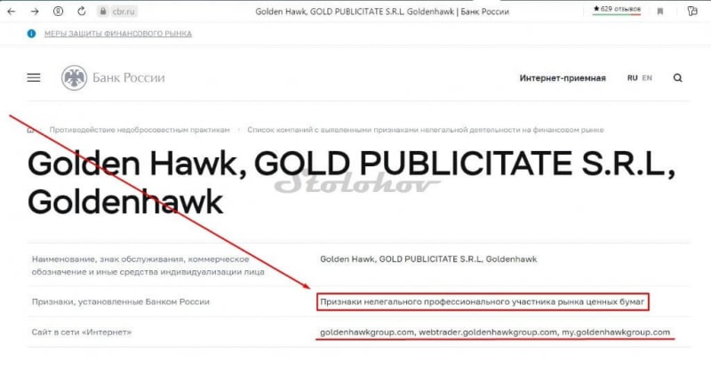 Отзывы про блокчейн Golden Hawk Group (Голден Хоук Груп): честный обзор, как вернуть свои деньги?