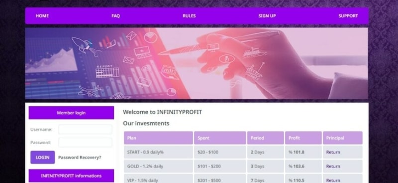 Хайп Infinityprofit (Инфинитипрофит, infinityprofit.pro)