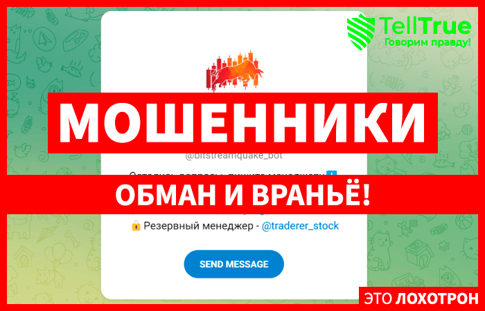 BitstreamQuake (t.me/bitstreamquake_bot) кидалово в Телеграме через бот!