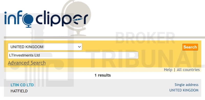 LTInvestments Ltd — лжеброкер, который прикрывается чужими документами