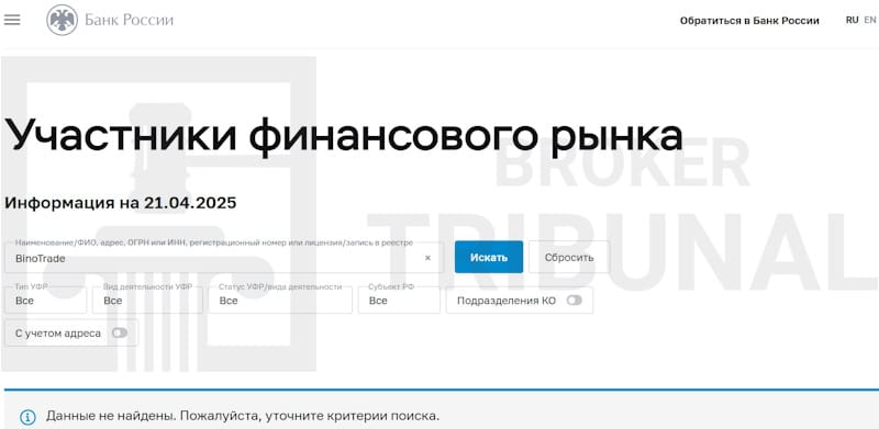 BinoTrade — псевдоброкер, обещающий торговлю бинарными опционами